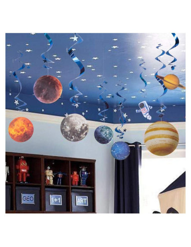 10 Decoraciones Colgantes Espaciales Sistema Solar CF104