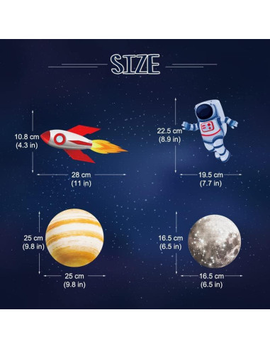 10 Decoraciones Colgantes Espaciales Sistema Solar CF104