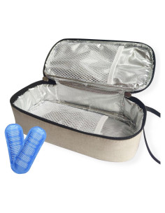 Bolsa Térmica para Leche Materna Beige - Organizador de Viaje