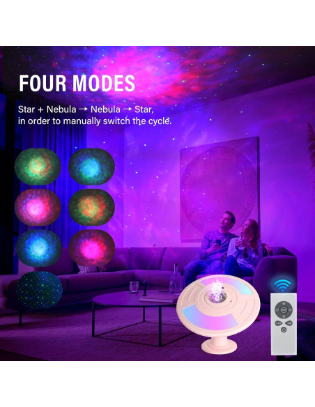 Proyector de Galaxia HASULL - Nebulosa RGB con Control Remoto