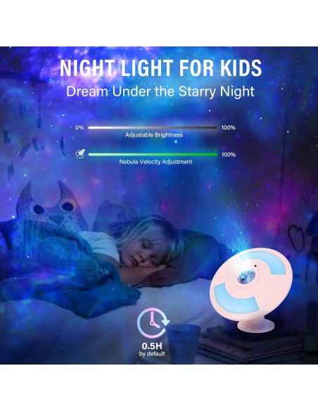 Proyector de Galaxia HASULL - Nebulosa RGB con Control Remoto