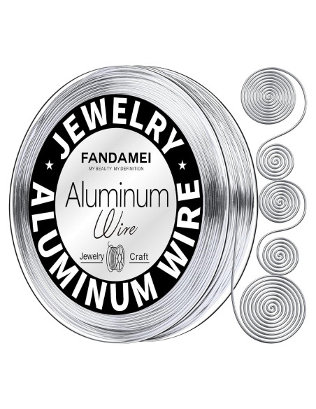 Alambre de Manualidades FANDAMEI 20 Gauge 30m Aluminio Plateado