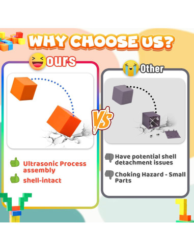 42PCS Bloques Magnéticos Chilvil 3.05 cm Juguetes Montessori