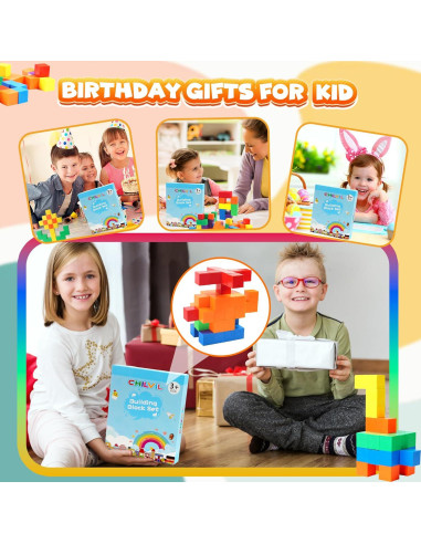 42PCS Bloques Magnéticos Chilvil 3.05 cm Juguetes Montessori