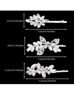 6 Clips de Pelo de Rhinestone REDANHA - Accesorios Elegantes 2