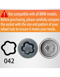 Llave de Bloqueo de Tuerca de Rueda BMW 042 - 29mm Exterior 2