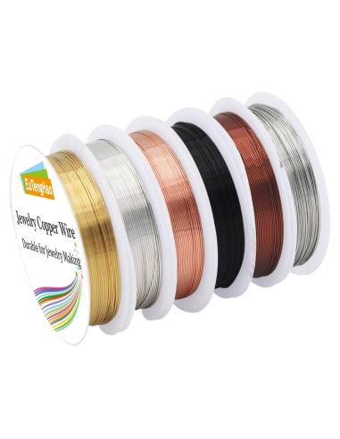 Alambre de Joyería de Cobre EuTengHao 6 Colores 0.5mm 60.96m