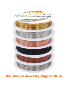 Alambre de Joyería de Cobre EuTengHao 6 Colores 0.5mm 60.96m 2