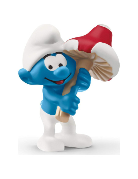 Pitufo con Hongo Schleich - Figura Educativa 3.5 cm