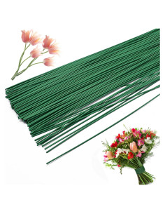 200 Alambres Florales OJYUDD 40 cm Verde para Arreglos