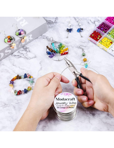 Alambre de Joyería 18 Calibre Modacraft 20m + Alicate 4 en 1