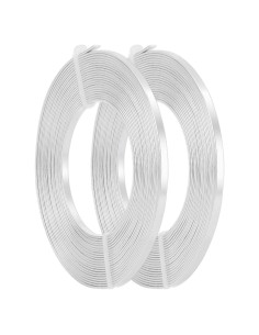 Alambre Plano de Aluminio BENECREAT 9.75m 3mm Plata 18 Gauge