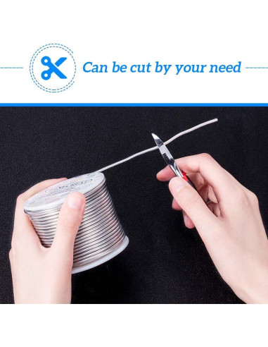 Alambre de Aluminio Flexible BENECREAT 2.5mm 24.5m Manualidades