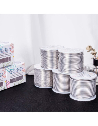 Alambre de Aluminio Flexible BENECREAT 2.5mm 24.5m Manualidades