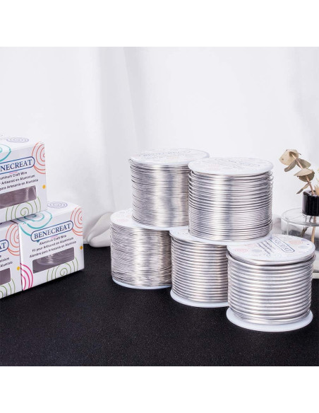 Alambre de Aluminio Flexible BENECREAT 2.5mm 24.5m Manualidades