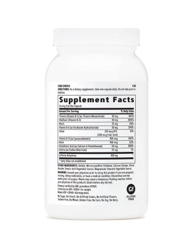 GNC B-Complejo Plus Energía 120 Cápsulas | Metabolismo