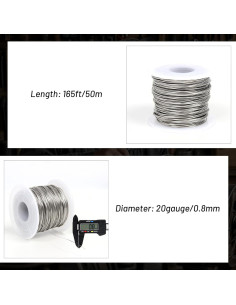 Alambre de Acero Inoxidable Chudeng 20 Gauge 50m para Joyas 2