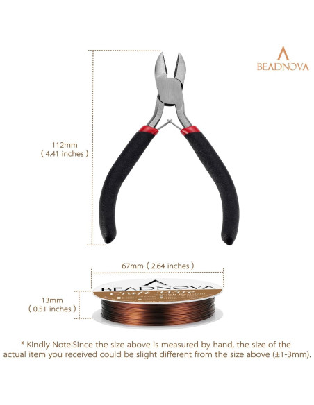 Alambre para Joyería BEADNOVA 5 Rollos 26 Gauge Cobre