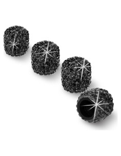 Tapas de Válvula de Neumático HZJD, Cristal Rhinestone, 4 Pzas