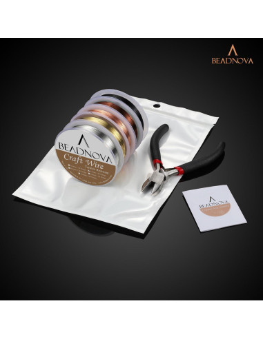 Alambre para Joyería BEADNOVA 5 Rollos 26 Gauge Cobre