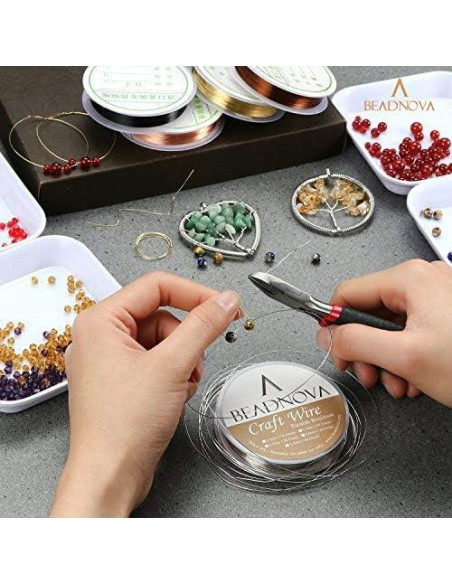 Alambre para Joyería BEADNOVA 5 Rollos 26 Gauge Cobre