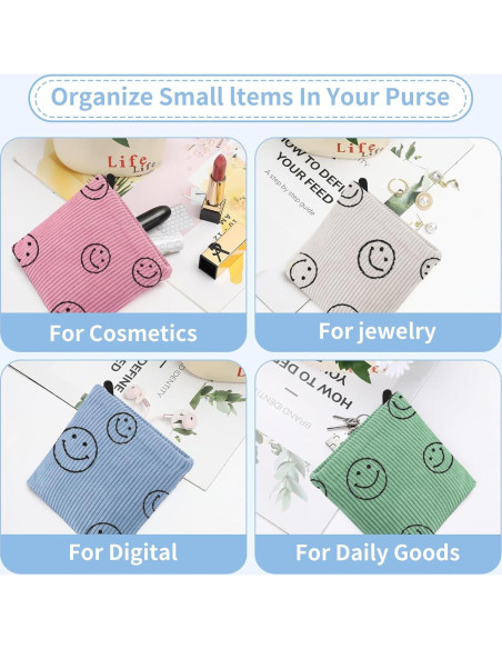 Bolsa de Terciopelo Preppy XLsnhuse para Toallas Sanitarias 2 PCS