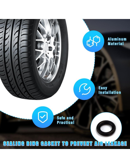 4 Tapones de Válvula Antirrobo Dickno para Neumáticos