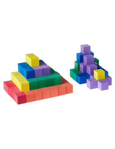 Bloques de espuma hand2mind 1" (2.54 cm) - 100 cubos colores