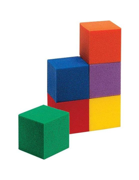 Bloques de espuma hand2mind 1" (2.54 cm) - 100 cubos colores