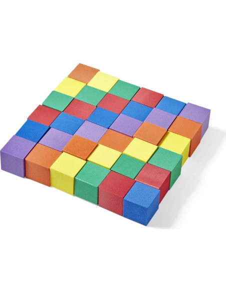 Bloques de espuma hand2mind 1" (2.54 cm) - 100 cubos colores