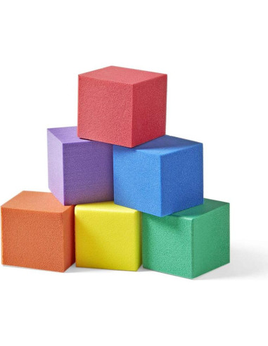 Bloques de espuma hand2mind 1" (2.54 cm) - 100 cubos colores