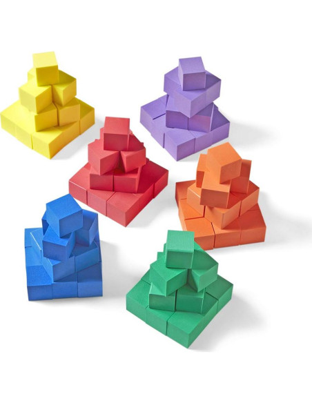 Bloques de espuma hand2mind 1" (2.54 cm) - 100 cubos colores