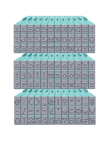 Conjunto de 108 Sellos de Máquina de Escribir PEGZ - Hecho en EE. UU.