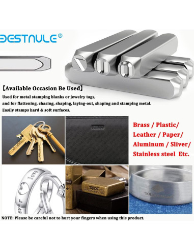 Kit de Estampado de Metal BESTNULE 38 Piezas 3mm