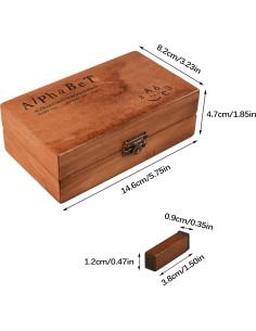 Set de 70 Sellos de Goma Vintage con Letras y Números Flylin 2