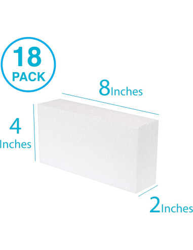 Bloques de Espuma Dura Silverlake 18 Piezas 20x10x5 cm