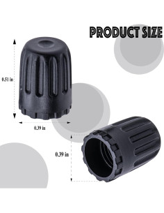 10 Tapones de Válvula de Neumático MEAJOO con Sello O-Ring 2