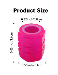 8 Tapones de Válvula de Neumático OSIFIT Luminosa Rosa 2