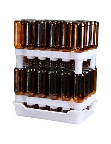Soporte y Bandeja de Secado FastRack para 24 Botellas - Blanco
