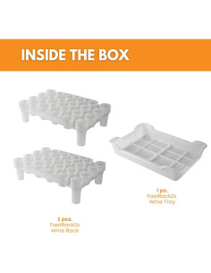 Soporte y Bandeja de Secado FastRack para 24 Botellas - Blanco 2