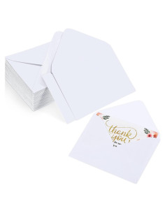 200 Mini Sobres de Regalo Yahenda Blancos 10.16x6.86 cm