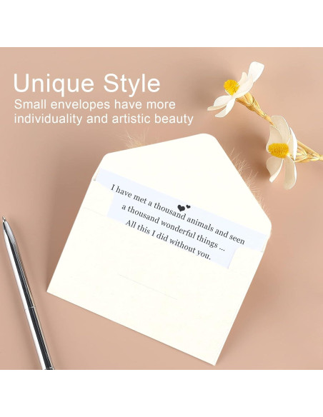 Paquete de 100 Sobres Mini Blancos 10.16x6.99cm Amassan