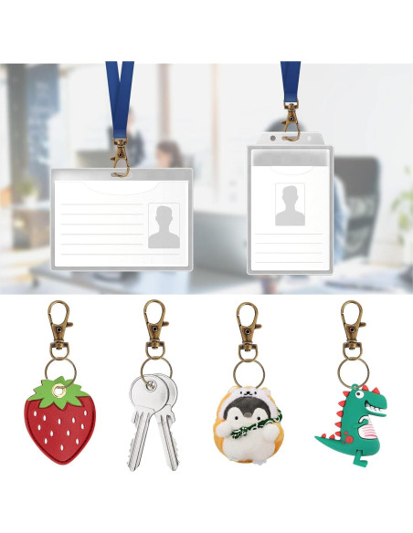 120 Ganchos Giratorios de Metal IPEKAR con Anillos para Llaves