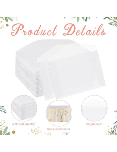 100 Sobres de Cristal Geyee para Favor de Boda 11.3x6.9cm