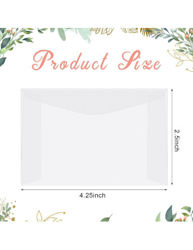 100 Sobres de Cristal Geyee para Favor de Boda 11.3x6.9cm