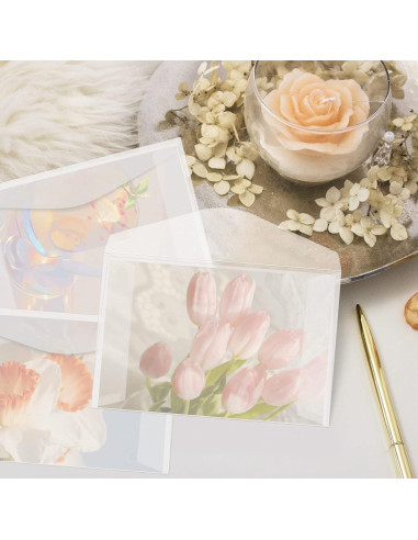 100 Sobres de Cristal Geyee para Favor de Boda 11.3x6.9cm