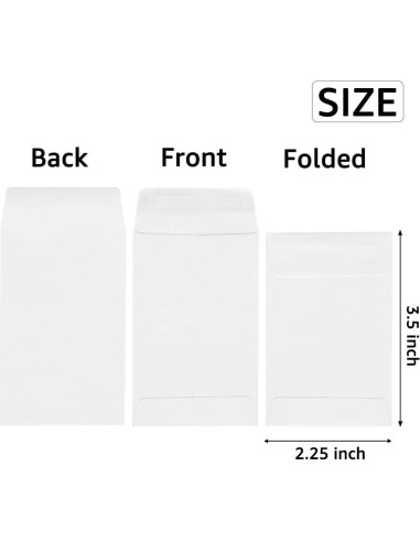 200 Sobres Autoadhesivos Homtable 5.7x8.9cm Blanco Kraft