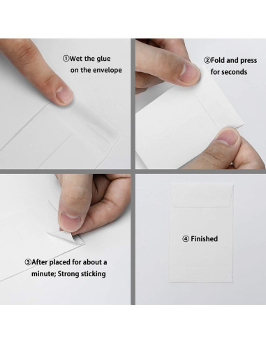 200 Sobres Autoadhesivos Homtable 5.7x8.9cm Blanco Kraft