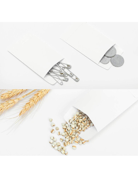 200 Sobres Autoadhesivos Homtable 5.7x8.9cm Blanco Kraft