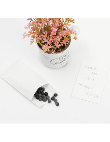 200 Sobres Autoadhesivos Homtable 5.7x8.9cm Blanco Kraft